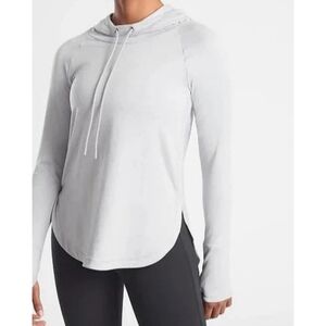 Athleta Uptempo Hoodie Sweatshirt Norwegian Gray Size  L